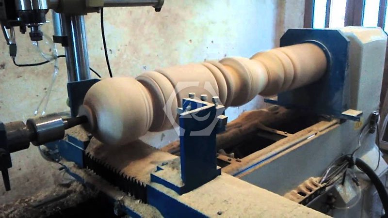 多功能單軸數(shù)控木工車床加工圖